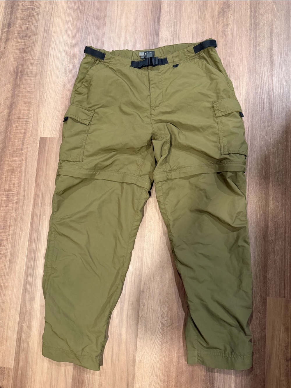 REI Olive Cargo Convertible Hiking Pants